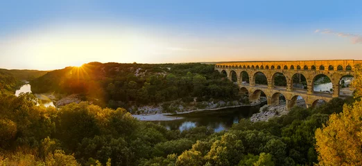 Printed roller blinds Pont du Gard Aqueduct Pont du Gard - Provence France