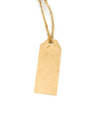 twine with tag on a white background 