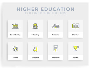 Fototapeta na wymiar Higher Education Infographic Design