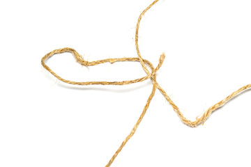 twine on a white background, rope 