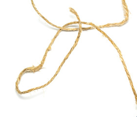 twine on a white background, rope 