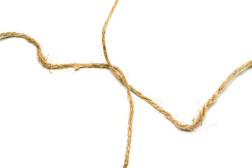 twine on a white background, rope 