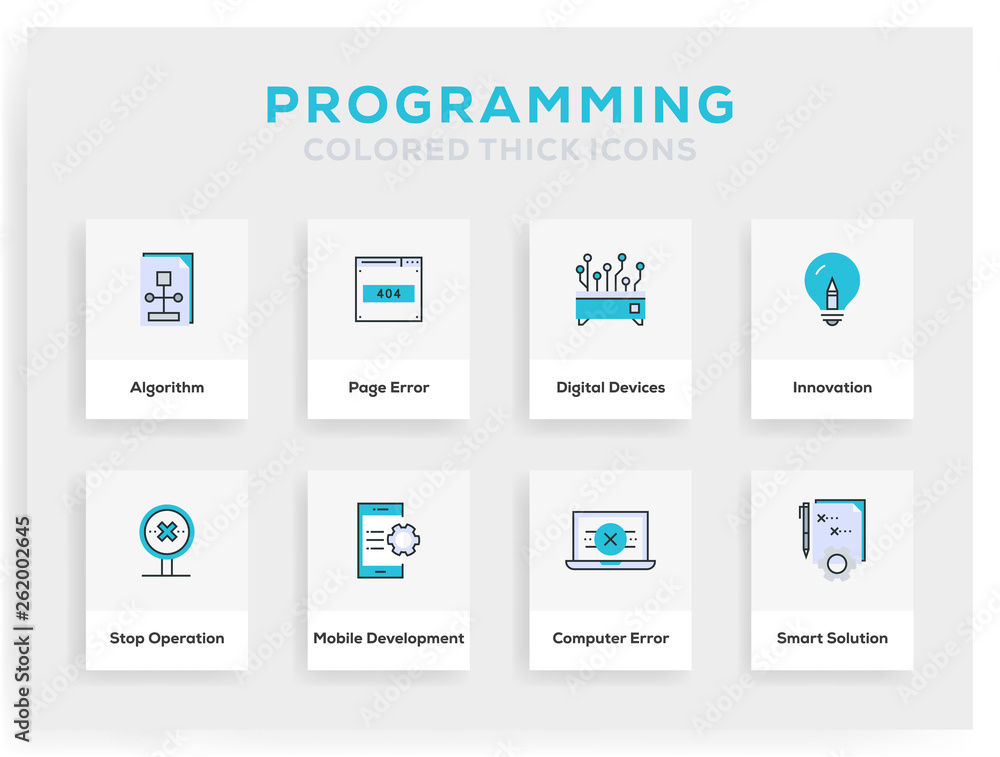 Poster programming infographic design