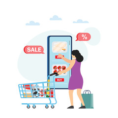 Online shopping concept illustration