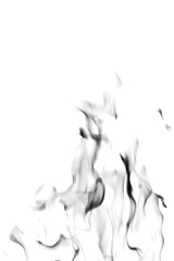 black smoke on white background 