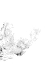 black smoke on white background 
