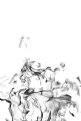 Obraz na płótnie Canvas black smoke on white background 