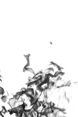 black smoke on white background 