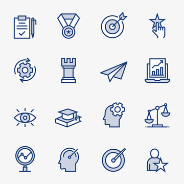 Best Practice Colored Outline Icons. Pixel Perfect