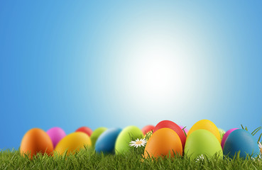 Easter eggs 3d-illustration