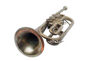 Old silver trumpet