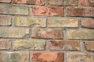 Mur de brique orangé
