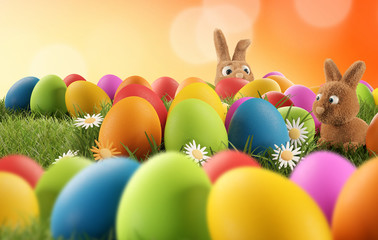 Easter eggs 3d-illustration