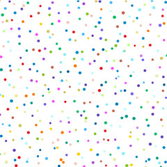 Multicolored confetti on a white background