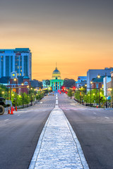 Montgomery, Alabama, USA with the State Capitol