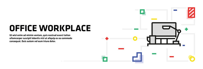 Office Workplace Banner Concept