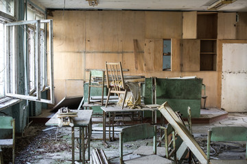  A School in PRIPYAT, UKRAINE: - APRIL 21, 2017