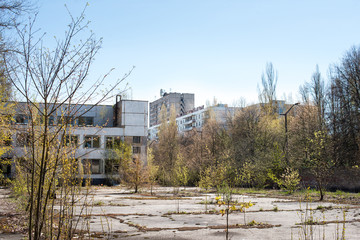 An abandoned building in Pripyat, the Chernobyl zone, Chernobyl, exclusion zone, ghost town, Ukraine