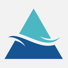 Triangle water logo template