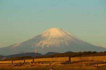 Obraz premium 早朝の富士山