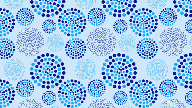 Light Blue Dotted Concentric Circles Background Pattern
