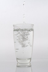 water pouring into glass
