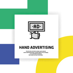 Hand Advertising Icon Concept