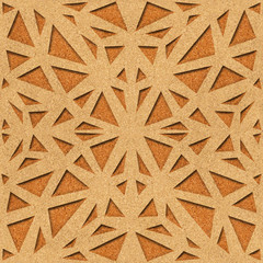 Decorative netting style - Interior wall decoration, Abstract paneling pattern - Repeating background, Natural structure - texture cork