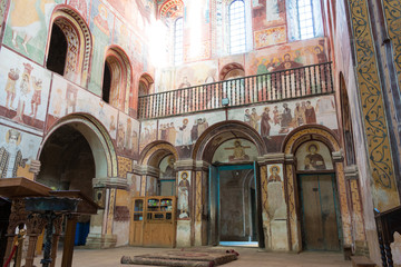 Kutaisi, Georgia - Jun 19 2018: Gelati Monastery in Kutaisi, Imereti, Georgia. It is part of the World Heritage Site.