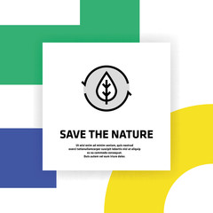 Save The Nature Icon Concept