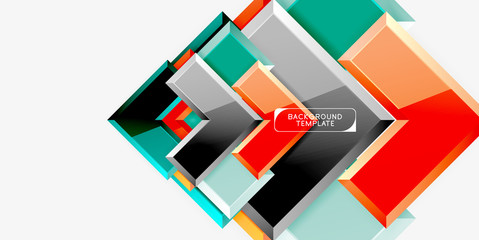 Glossy arrows geometric background