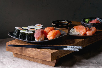 Sushi Set nigiri and sushi rolls
