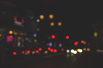 night colorful bokeh abstract blurred light wallpaper background.