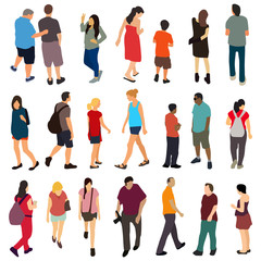 Fototapeta premium Street people vector set