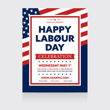 Event Labour day Poster template. Vector illustration.