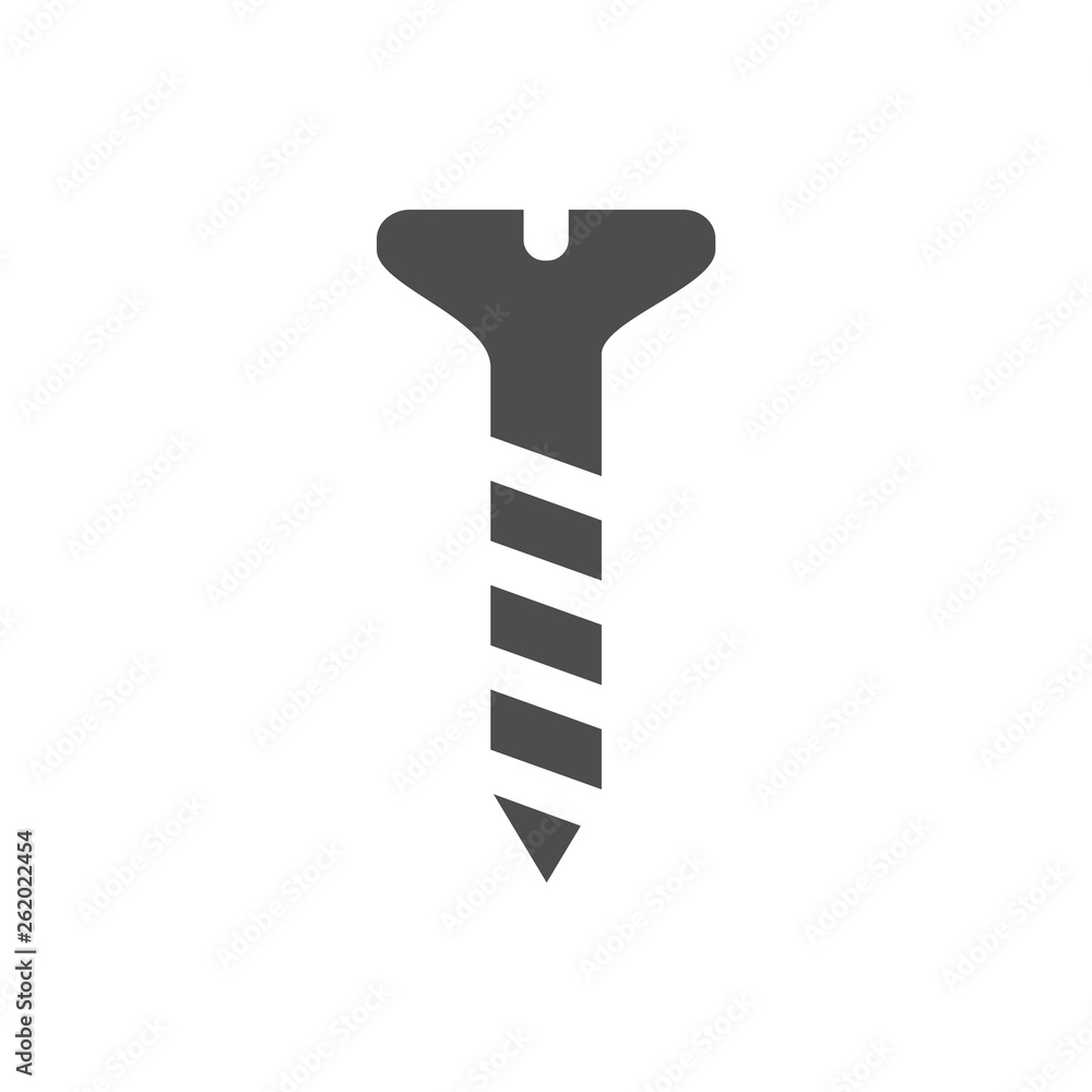 Poster screw vector icon isolated on white background. screw flat icon for web, mobile and user interface d