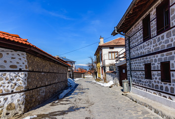 Fototapeta na wymiar Bansko streets in Bulgaria