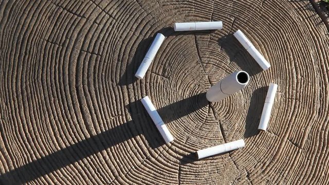 electronic smoke device wooden stub nobody hd footage