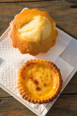 Portuguese Pastel de Nata - Cream, Tart and Magdalena Cake