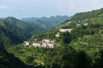 Fototapeta na wymiar Chinese New Rural Dwellings