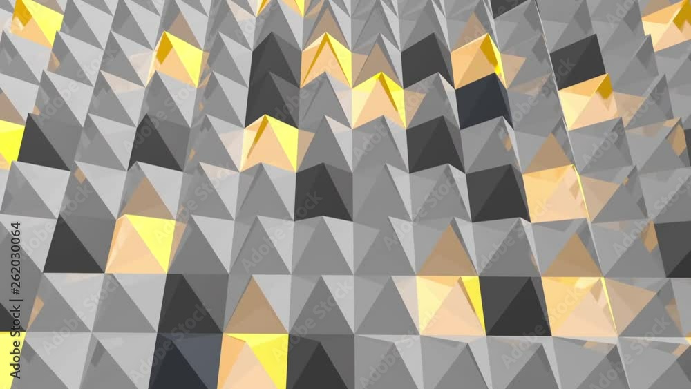 Poster abstract seamless triangular crystalline background animation