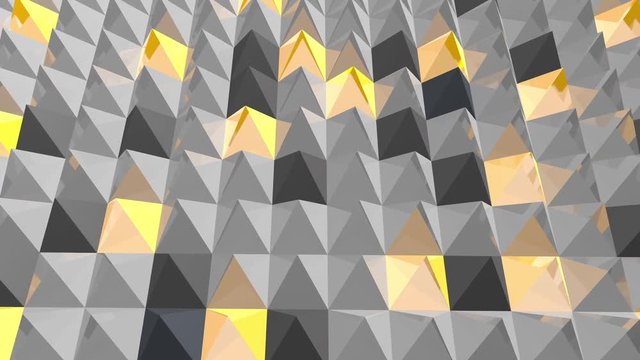 Abstract seamless triangular crystalline background animation