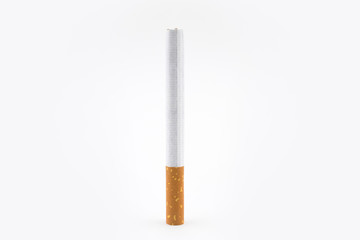Cigar isolated on white background. Filtered cigarette.