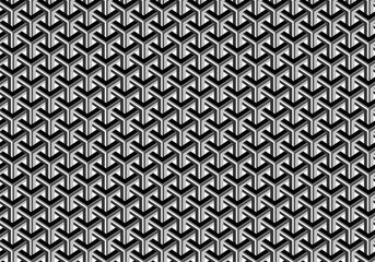 Seamless abstract geometric pattern. Shades of gray. Optical illusion. Transparent background. Swatch is included in EPS file.