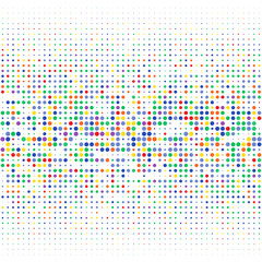 Colored dots on white background   