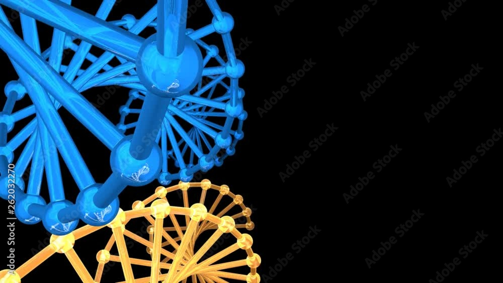 Poster animation slow moving of molecules or network from glass and crystal. animation of seamless loop.
