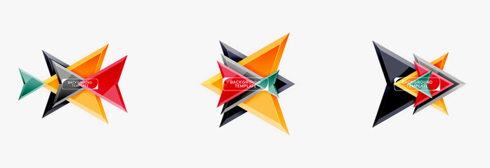 Arrows abstract composition for banner, background or logo