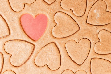 Cookies background for Valentines Day