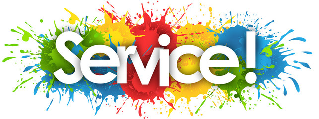 service word in splash’s background