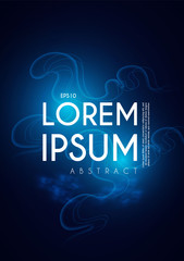 Abstract Wave Motion Background. Minimalistic Fluid Design. Magic Depth.